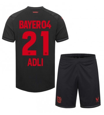 Bayer Leverkusen Amine Adli #21 Primera Equipación Niños 2023-24 Manga Corta (+ Pantalones cortos)